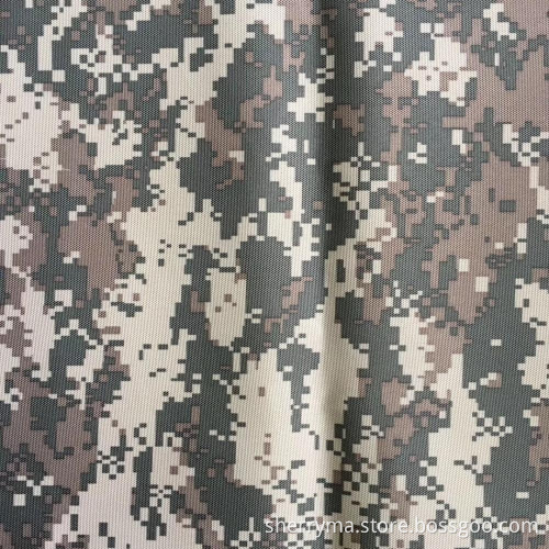 Polyester camouflage printing oxford fabric for shirt